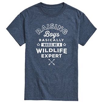 Men's Raising Boys Wildlife Expert Tee