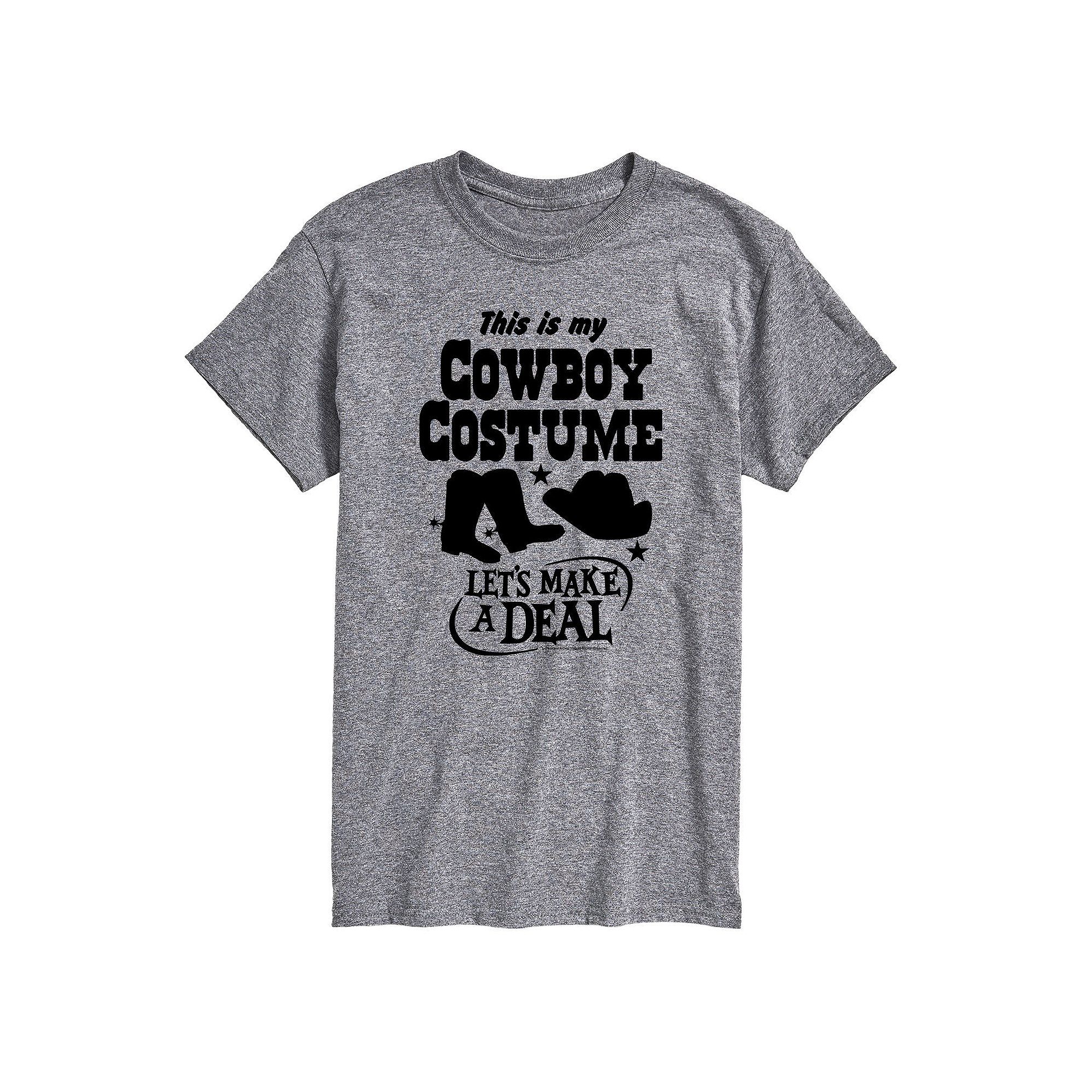Mens Lets Make A Deal Cowboy Tee, Size: XS, Gray