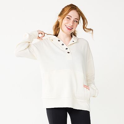 Juniors SO 1 4 Snap Hoodie