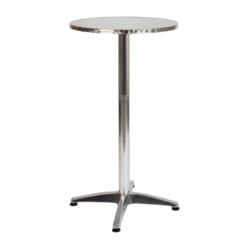 Flash Furniture Round Indoor / Outdoor Bar Table, Grey