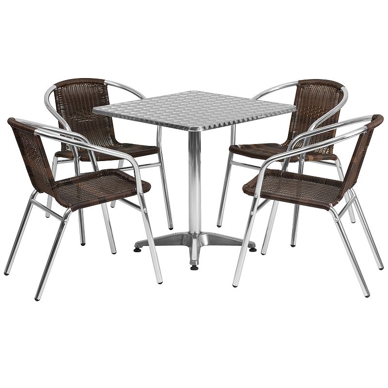 Flash Furniture Square Indoor / Outdoor Dining Table & Chair 5-piece Set, B