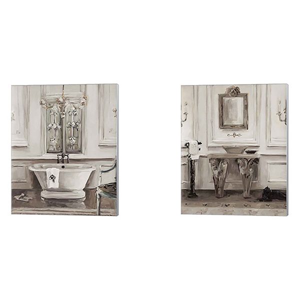 Metaverse Art Classical Bath Canvas Wall Art 2piece Set