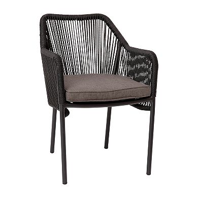 Flash Furniture Kallie All-Weather Woven Patio Stacking Club Chair 2-piece Set