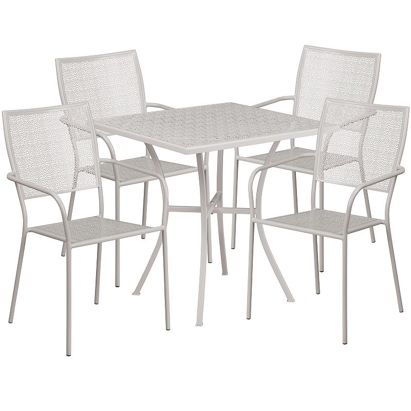 Flash Furniture Commercial Square Indoor / Outdoor Patio Table & Chair 5-pi