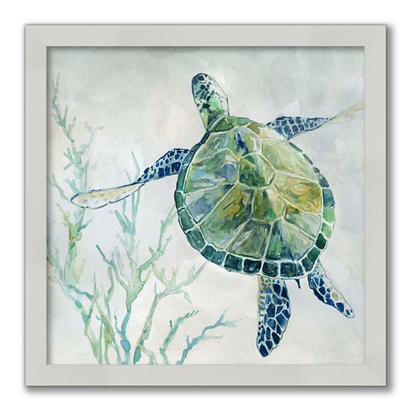 Courtside Market Sea Turtle II Framed Wall Decor