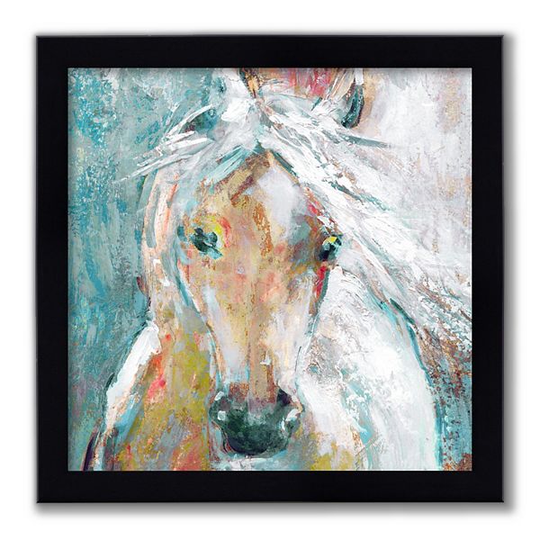 Courtside Market Watercolor Stallion 2 Framed Wall Decor