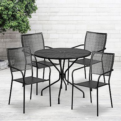 Flash Furniture Round Commercial Indoor / Outdoor Patio Table & Chair 5-piece Set