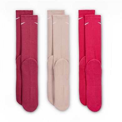 Women's Nike Everyday Plus Cushioned Training Crew Socks 3-Pack