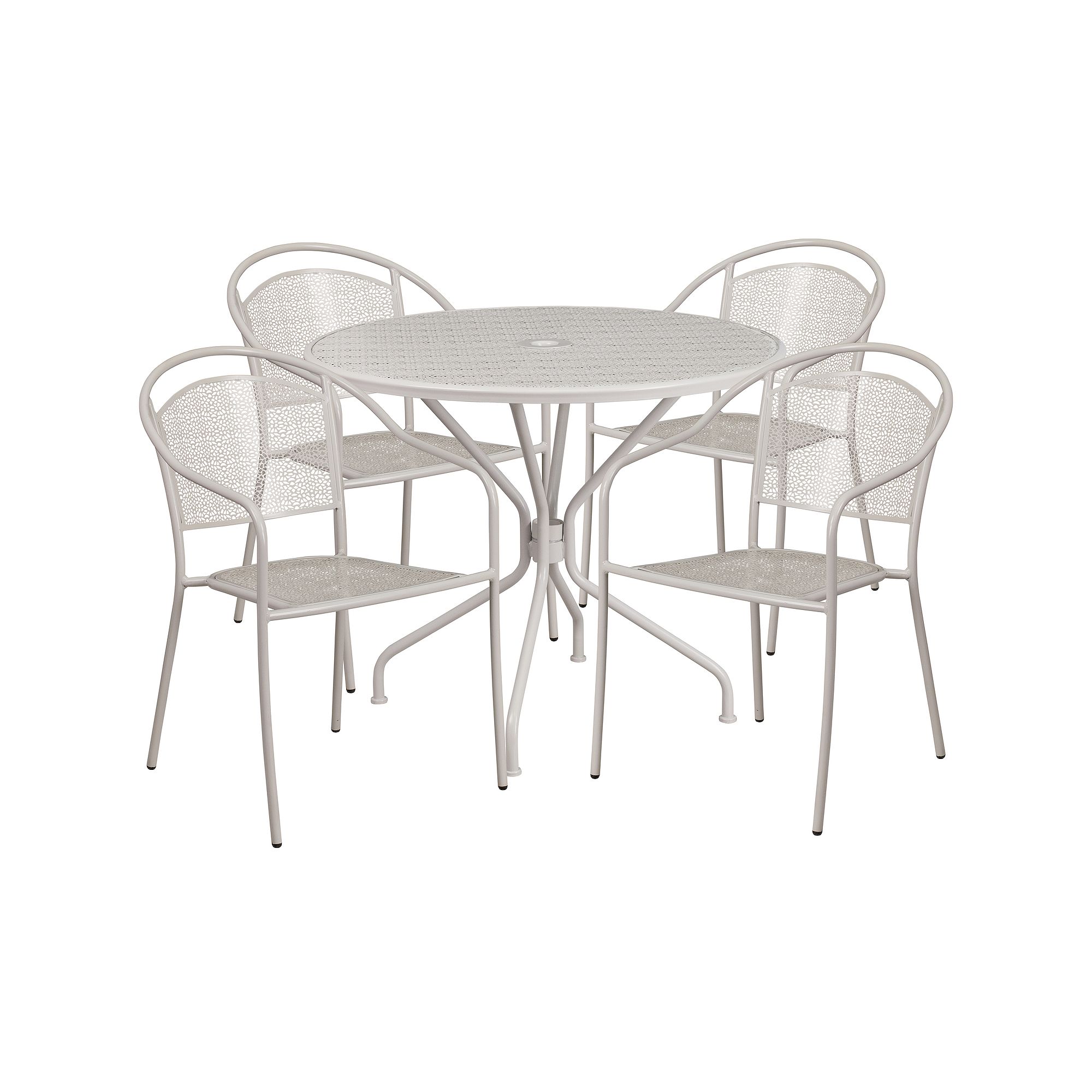 Flash Furniture Commercial Indoor / Outdoor Patio Table & Round Back Chair 