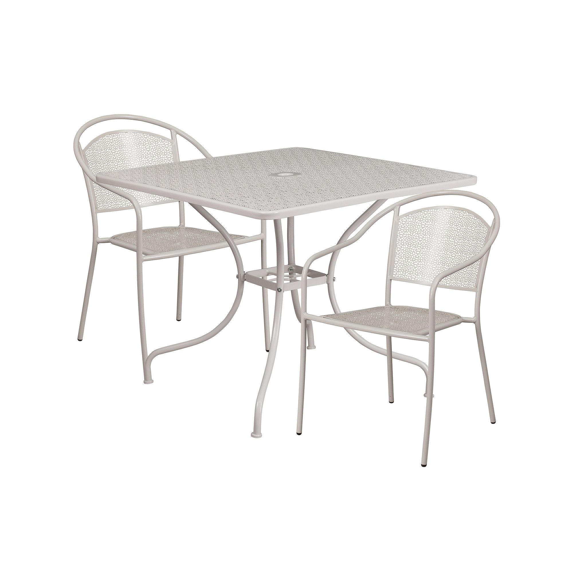 Flash Furniture Commercial Indoor / Outdoor Square Patio Table with Umbrell
