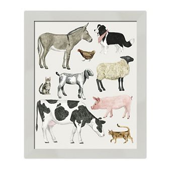 Courtside Market Farmland Family Iv Framed Wall Decor