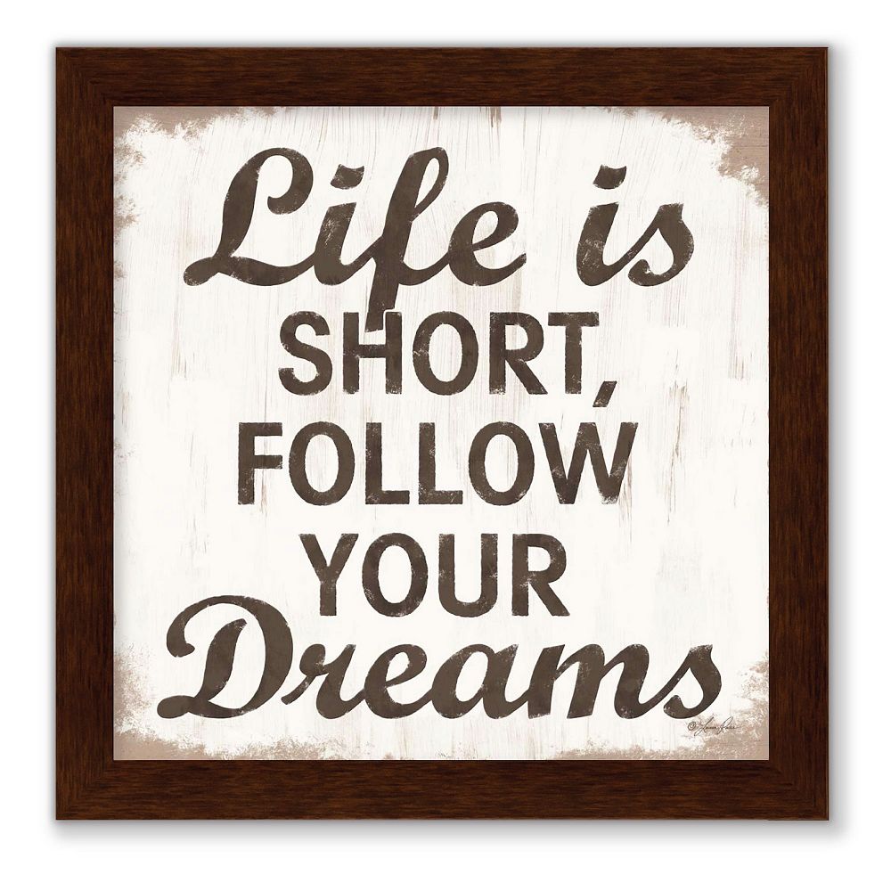 Courtside Market Life Is Short Framed Wall Decor