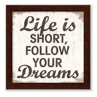 Courtside Market Life Is Short Framed Wall Decor