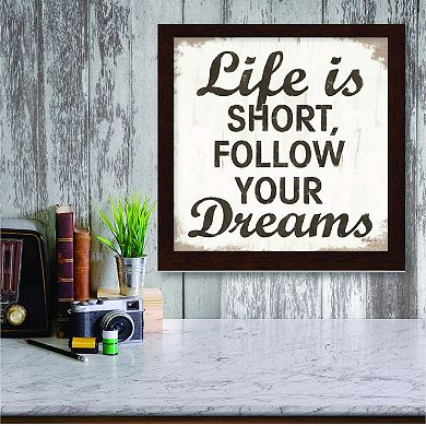 Courtside Market Life Is Short Framed Wall Decor