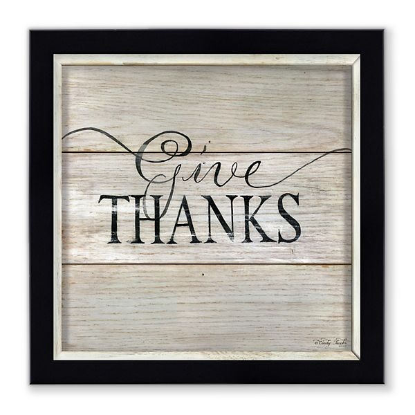 Courtside Market Give Thanks Framed Wall Decor