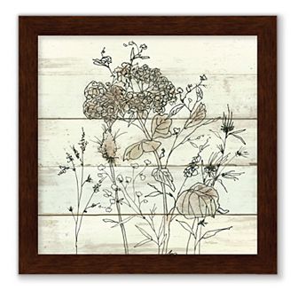 Courtside Market Dried Flower Study II Framed Wall Decor