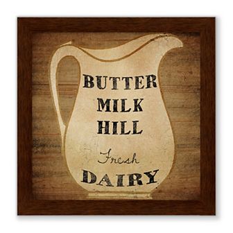 Courtside Market Butter Milk Hill Dairy Framed Wall Decor
