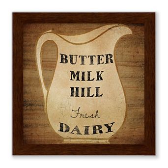 Courtside Market Butter Milk Hill Dairy Framed Wall Decor