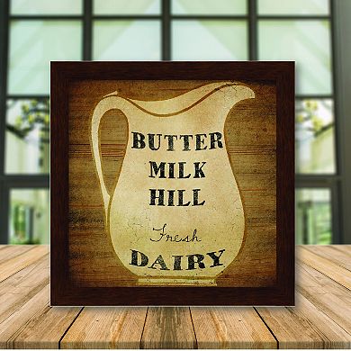 Courtside Market Butter Milk Hill Dairy Framed Wall Decor