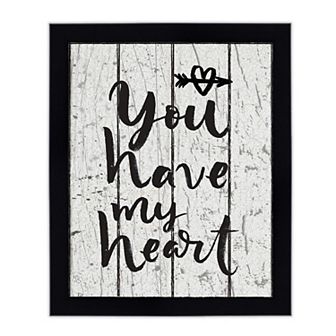Courtside Market Heart Framed Wall Decor