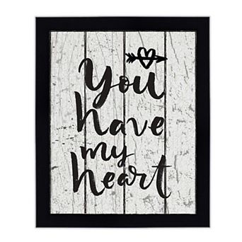 Courtside Market Heart Framed Wall Decor