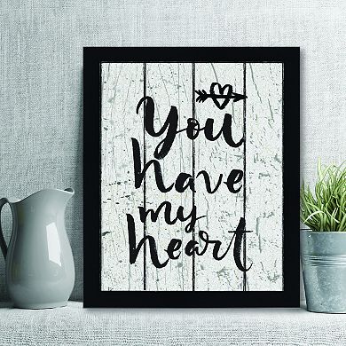 Courtside Market Heart Framed Wall Decor