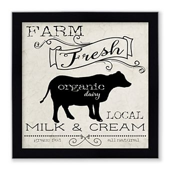 Courtside Market Milk And Cream Framed Wall Decor