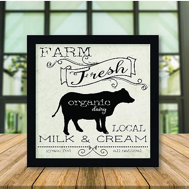 Courtside Market Milk And Cream Framed Wall Decor
