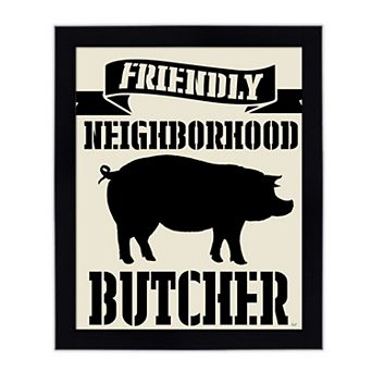 Courtside Market Butcher Framed Wall Decor