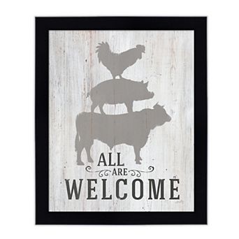 Courtside Market All Our Welcome Framed Wall Decor