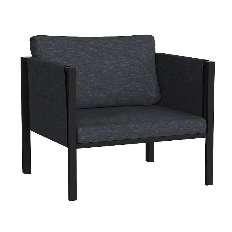 Flash Furniture Indoor / Outdoor Patio Arm Chair, Grey