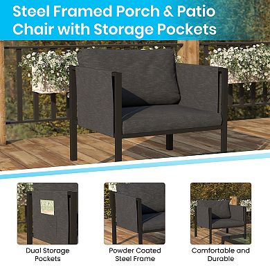 Flash Furniture Indoor / Outdoor Patio Arm Chair