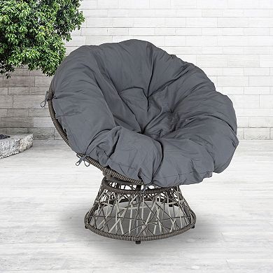 Flash Furniture Bowie Comfort Swivel Patio Papasan Chair