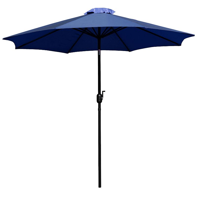 Flash Furniture 8.5-ft. Round Crank & Tilt Umbrella, Blue