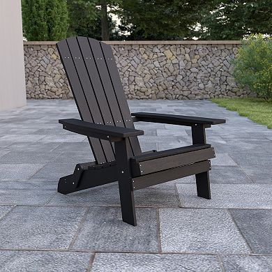 Flash Furniture Charlestown All-Weather Indoor / Outdoor Folding Adirondack Chair