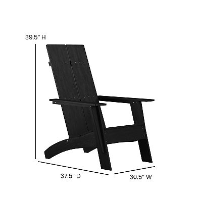 Flash Furniture Sawyer All-Weather Patio Adirondack Chair & Footrest 2-piece Set