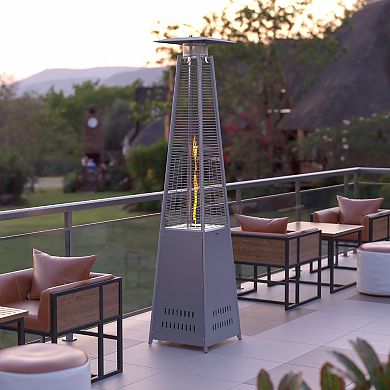Flash Furniture Patio Outdoor Pyramid Propane Heater