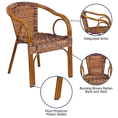 Flash Furniture Cadiz Rattan Restaurant Patio Chair