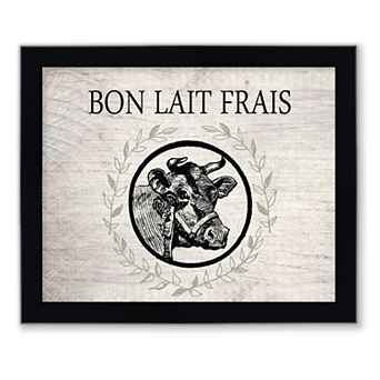 Courtside Market Bon Lait Framed Wall Decor