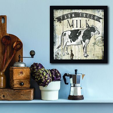 Courtside Market Farm Fresh Milk Framed Wall Decor
