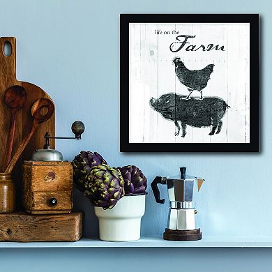 Courtside Market Farm To Chicken Pig Framed Wall Decor