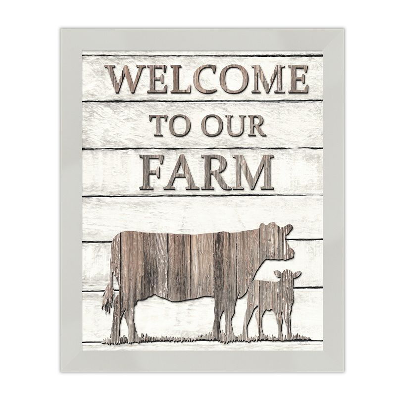 Courtside Market Welcome To Our Farm Framed Wall Decor, White, 8X10