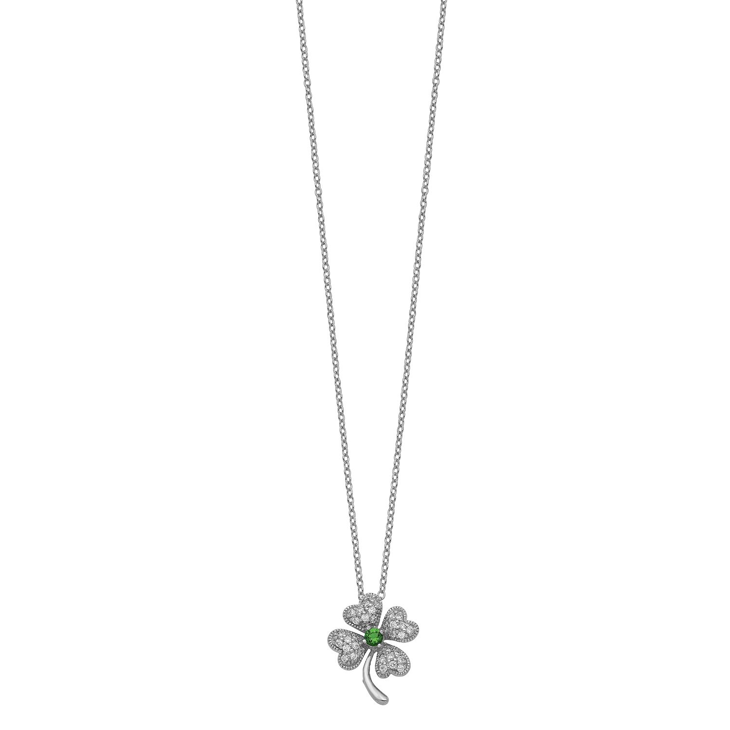 14K Yellow Gold 4-Leaf Clover Onyx Necklace
