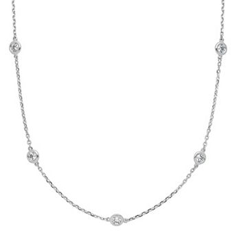 Sophie Miller Sterling Silver Cubic Zirconia Necklace