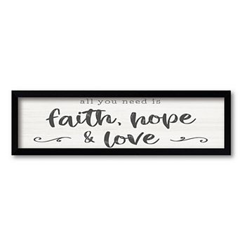 Courtside Market Faith Hope And Love II Framed Wall Decor