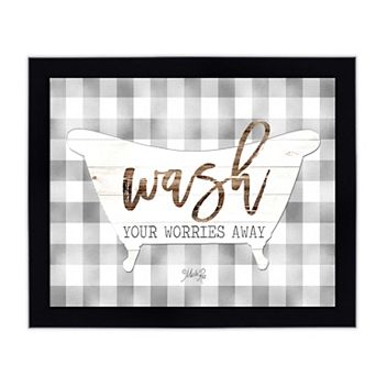 Courtside Market Wash Your Worries Away Framed Wall Decor