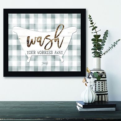 Courtside Market Wash Your Worries Away Framed Wall Decor