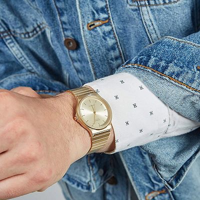 Casio Orologio Classico Uomo/Donna MQ-24G-9ECF, Cassa Dorata, Quadrante Dorato, Cinturino In Acciaio