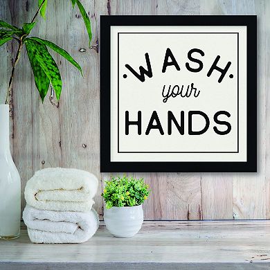 Courtside Market Bathroom Rules I Sq Framed Wall Decor