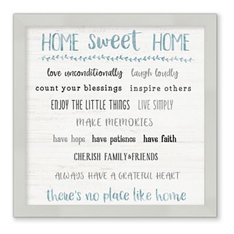 Courtside Market Home Sweet Home Framed Wall Decor